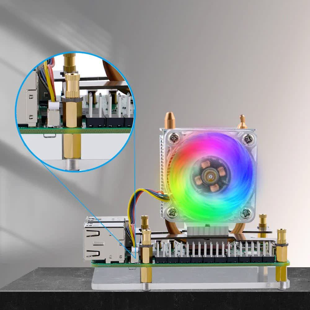 خنک‌کننده Vertical Ice Tower برای Raspberry Pi 5