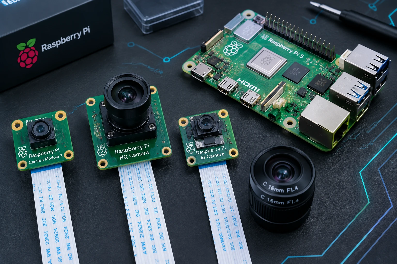 راهنمای جامع انتخاب و خرید انواع دوربین رزبری پای (Raspberry Pi Camera)