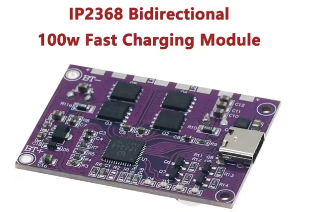 ماژول شارژ سریع دوطرفه IP2368 type-c 4s PD مناسب ساخت پاوربانک