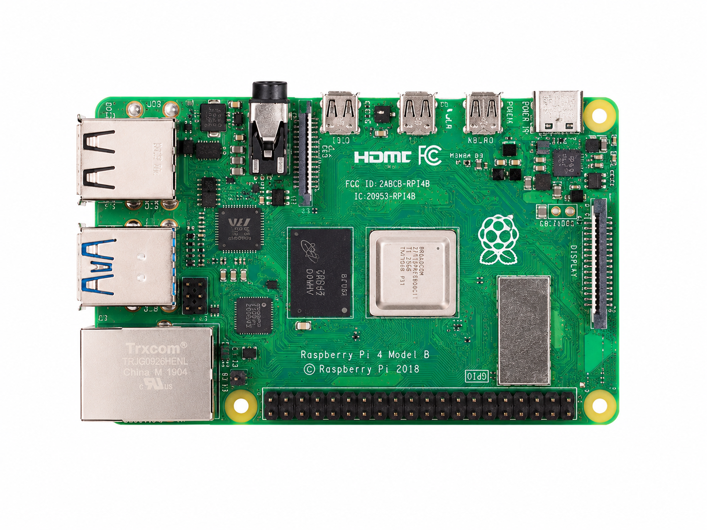 برد رسمی Raspberry Pi 4 Model B نسخه 2GB RAM