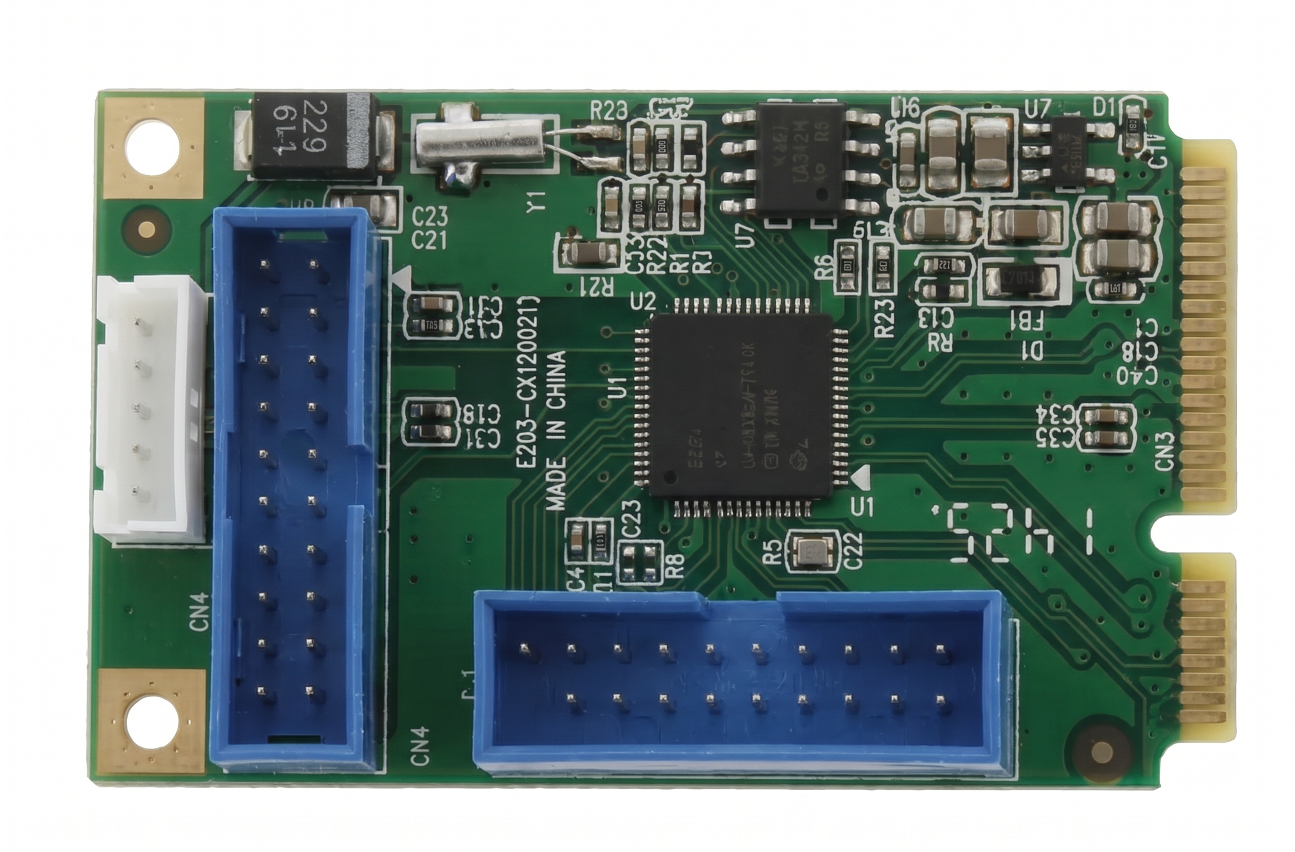 کارت مبدل Mini PCIe به USB 3.0 چهار پورت